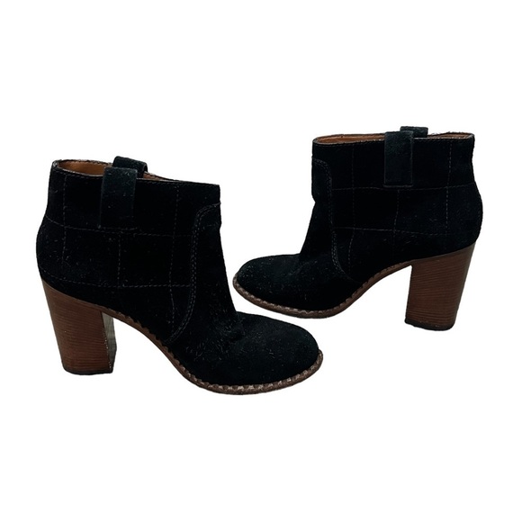 Marc By Marc Jacobs Black Suede Heeled Ankle Boots Size 36 Women’s - Picture 1 of 9